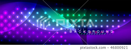 Vector blurred neon glowing circles with flowing and liquid light concept, energy magic fantastic Vector blurred neon glowing circles with flowing and liquid light concept, energy magic fantastic 46800921