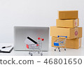 credit card in mini trolley laptop and parcel 46801650