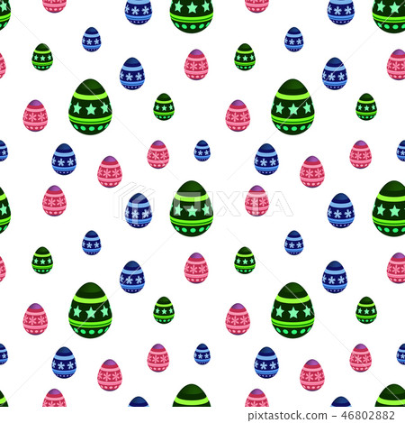 Vector seamless pattern with easter eggs. - Stock Illustration ...