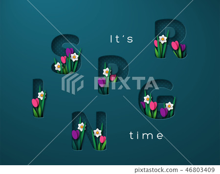 Its Spring time typographic design Its Spring time typographic design 46803409