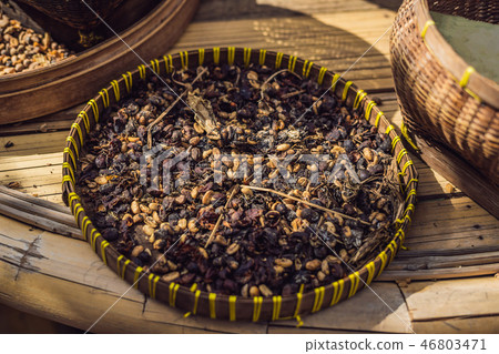Kopi luwak or civet coffee, Coffee beans excreted by the civet 46803471