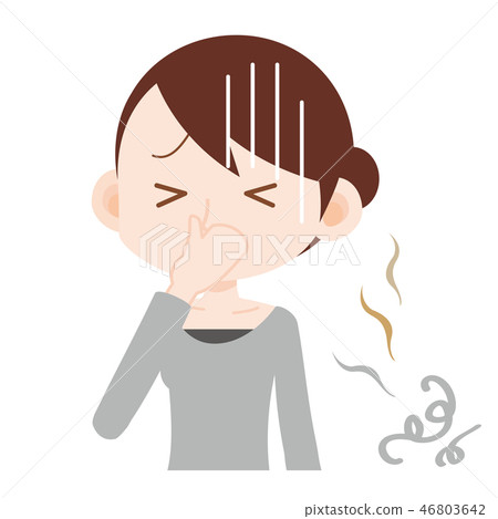 Woman pinching nose 46803642