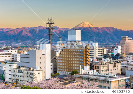 Kofu, Japan city skyline with Mt. Fuji 46803780