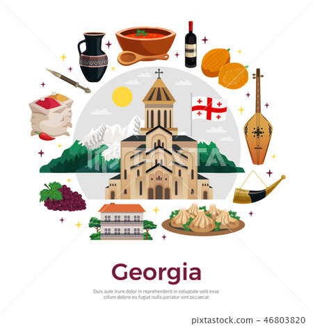 Georgia Flat Composition Poster Georgia Flat Composition Poster 46803820