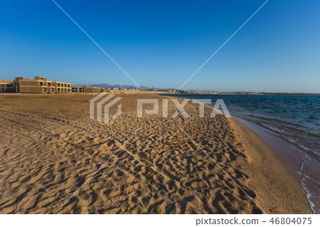 Unfinished buildings of new hotel resort in Egypt. 46804075