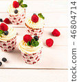 summer dessert of cupcakes and berries, food 46804714