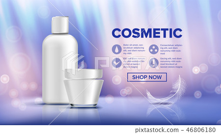 Cosmetic Bottle Ads Vector. Lotion, Gel. Premium Product. Promotion Element. Skin Care. 3D Mockup Cosmetic Bottle Ads Vector. Lotion, Gel. Premium Product. Promotion Element. Skin Care. 3D Mockup 46806180