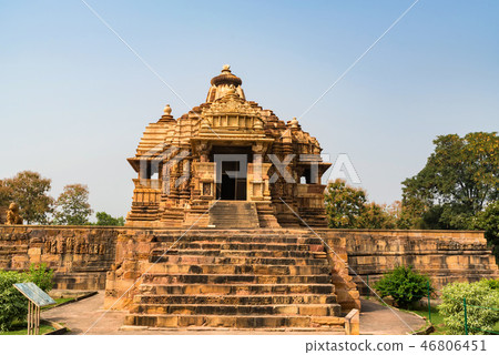 Beautiful view of famous Kandariya Mahadev Temple in India 46806451