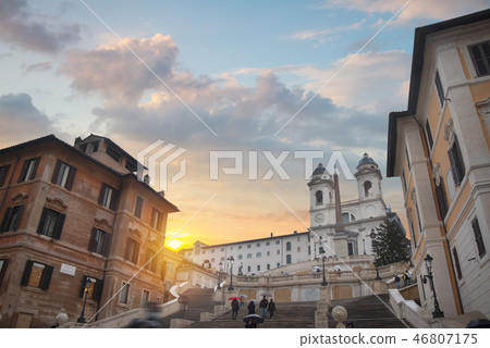 Plaza of Spain in Rome. Plaza of Spain in Rome. 46807175