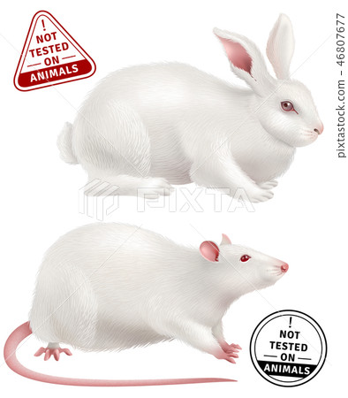 Not Tested On Animals Realistic Icons 46807677