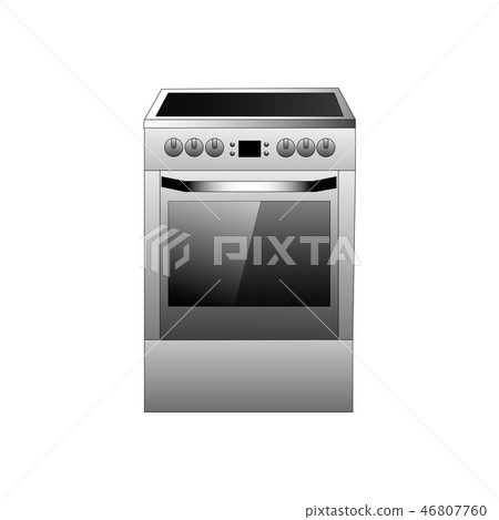 Vector kitchen range on a white background Vector kitchen range on a white background 46807760