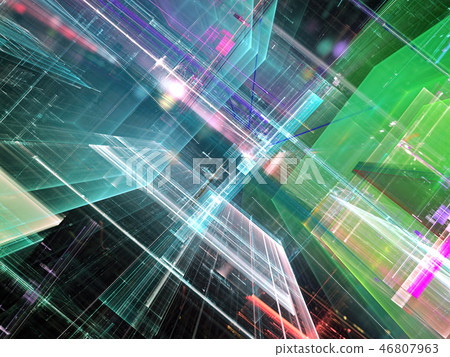 Abstract  futuristic perspective background 46807963