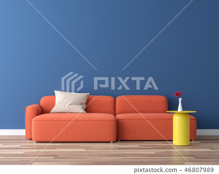 Minimal style interior colorful concept 3d render Minimal style interior colorful concept 3d render 46807989