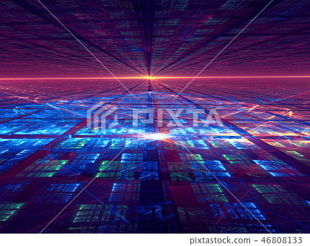 Perspective background with grid  46808133