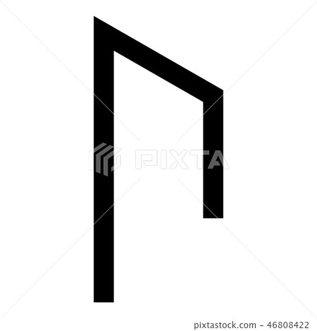 Rune Uruz Urus aurochs power icon black color Rune Uruz Urus aurochs power icon black color 46808422