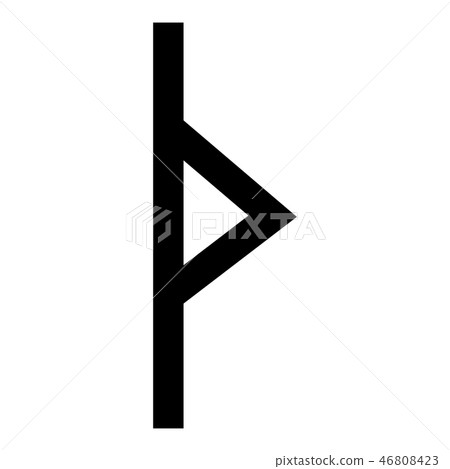 Thurisaz rune Tpurizas Tor Thorn icon black color Thurisaz rune Tpurizas Tor Thorn icon black color 46808423
