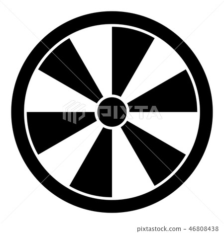 Viking shield icon black color vector 46808438