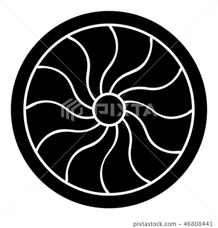 Viking shield icon black color vector 46808441