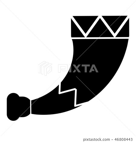 Horn viking icon black color vector illustration Horn viking icon black color vector illustration 46808443