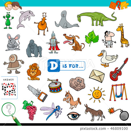 D is for educational game for children 46809100