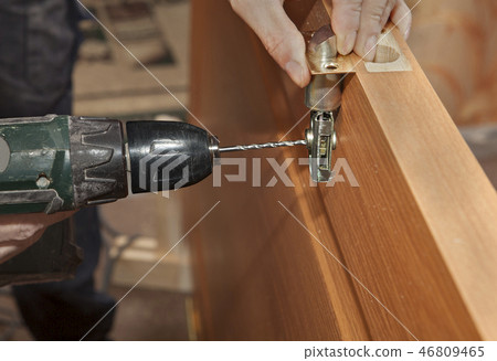 Door mounting, install deadbolt lock Door mounting, install deadbolt lock 46809465