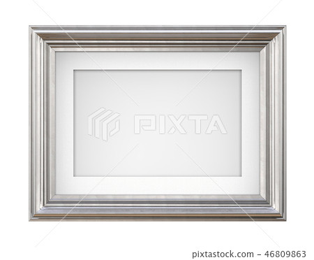 Isolated Silver Frame. Isolated Silver Frame. 46809863