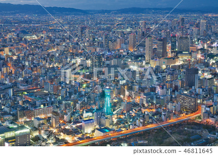 [View from the Abeno Harukas Observatory (Night view)] Abeno Suji 1 46811645