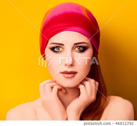 Portrait of a young woman with makeup Portrait of a young woman with makeup 46812292