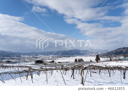 Winter scenery of Yamagata Prefecture Kamiyama city 46812855