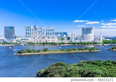 Landscape of Tokyo Odaiba (from Rainbow Bridge) Landscape of Tokyo Odaiba (from Rainbow Bridge) 46813221