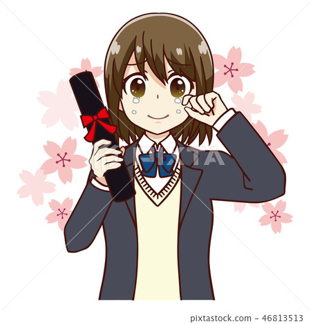 Graduation girl student tears cry 46813513