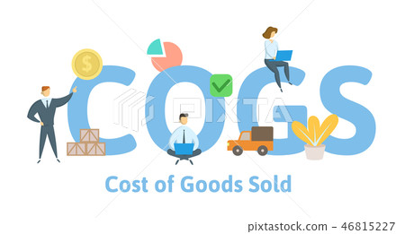 COGS, Cost of Goods Sold. Concept with keywords, letters and icons. Flat vector illustration 46815227