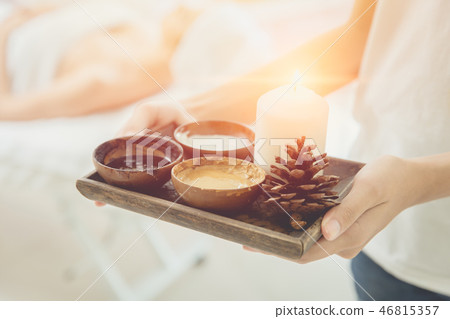 spa herb mud massage cream for skin treatment 46815357