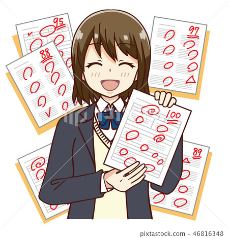 Female student test 100 points 46816348