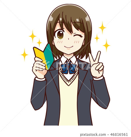 Female student Wakaba mark Beginner mark Female student Wakaba mark Beginner mark 46816561