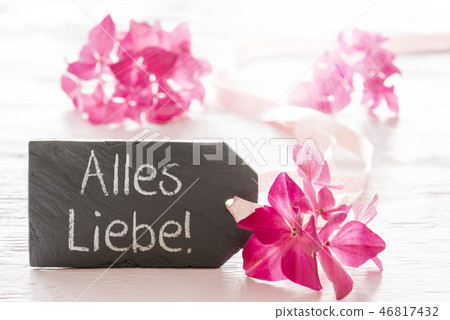 Hydrangea Blossom, Alles Liebe Means Best Wishes Hydrangea Blossom, Alles Liebe Means Best Wishes 46817432