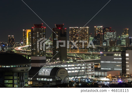 Night view of Tokyo Ariake area to Odaiba 46818115