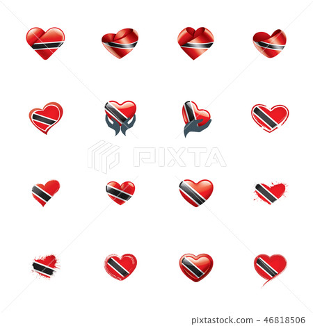 trinidad and tobago flag, vector illustration on a white background trinidad and tobago flag, vector illustration on a white background 46818506