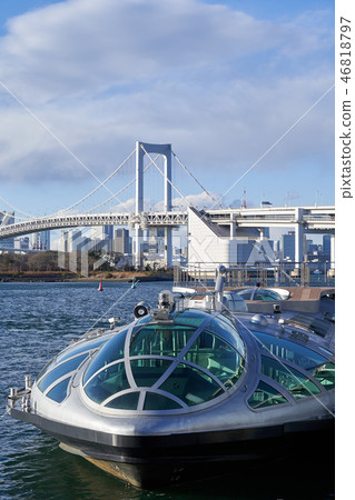 Urban scenery Tokyo Bay Odaiba Sea bus platform 46818797