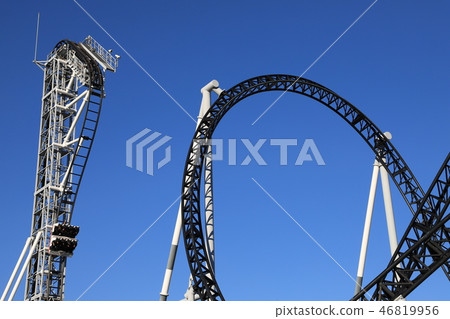Roller coaster high-flying vehicle Fujikyu Highland 46819956