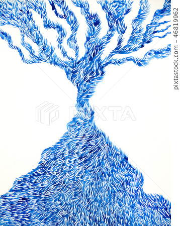 abstract blue watercolor painting wave design abstract blue watercolor painting wave design 46819962