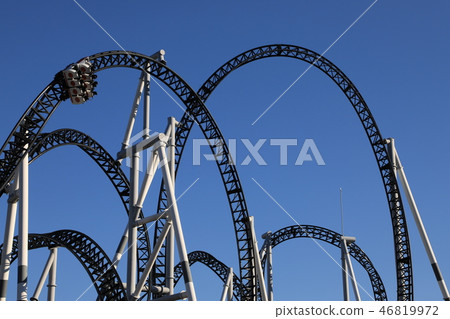 Roller coaster high-flying vehicle Fujikyu Highland 46819972