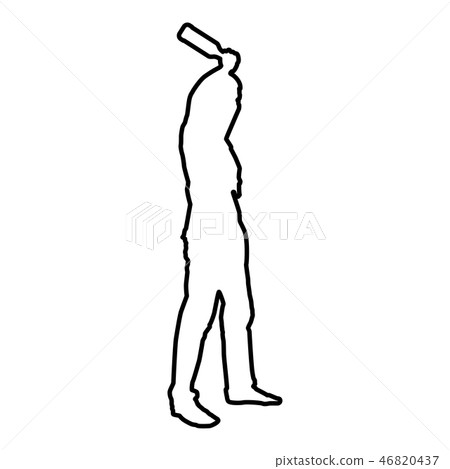 Man with bandana on his face that hides his 46820437