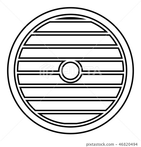 Viking shield icon black color vector 46820494