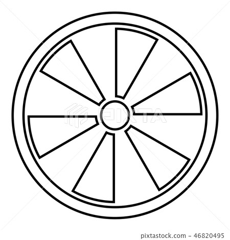 Viking shield icon black color vector 46820495