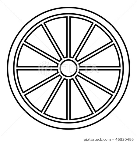 Viking shield icon black color vector 46820496