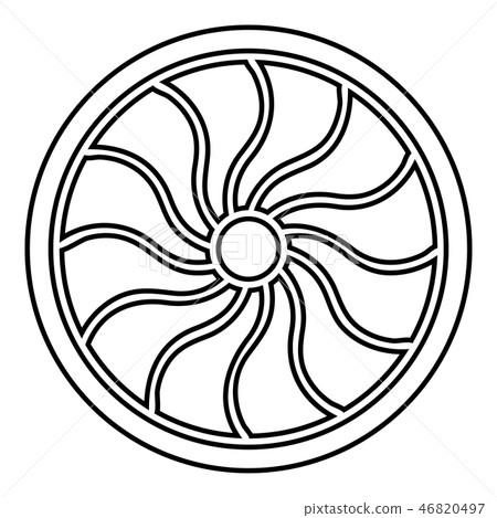 Viking shield icon black color vector 46820497