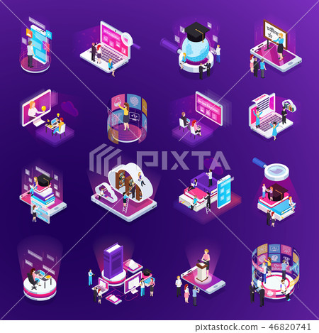E-learning Isometric Set 46820741