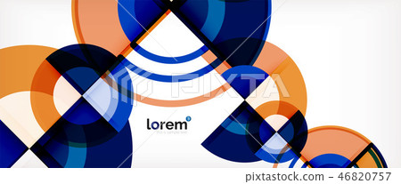 Circle abstract background, bright colorful round geometric shapes 46820757