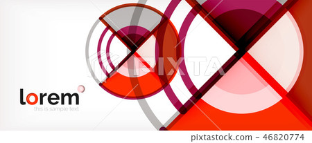 Circle abstract background, bright colorful round geometric shapes 46820774